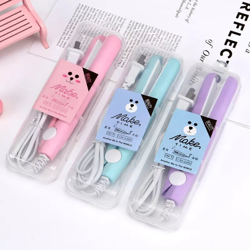 Mini Chapinha Prancha De Cabelo Portátil Com Case Transporte Bivolt