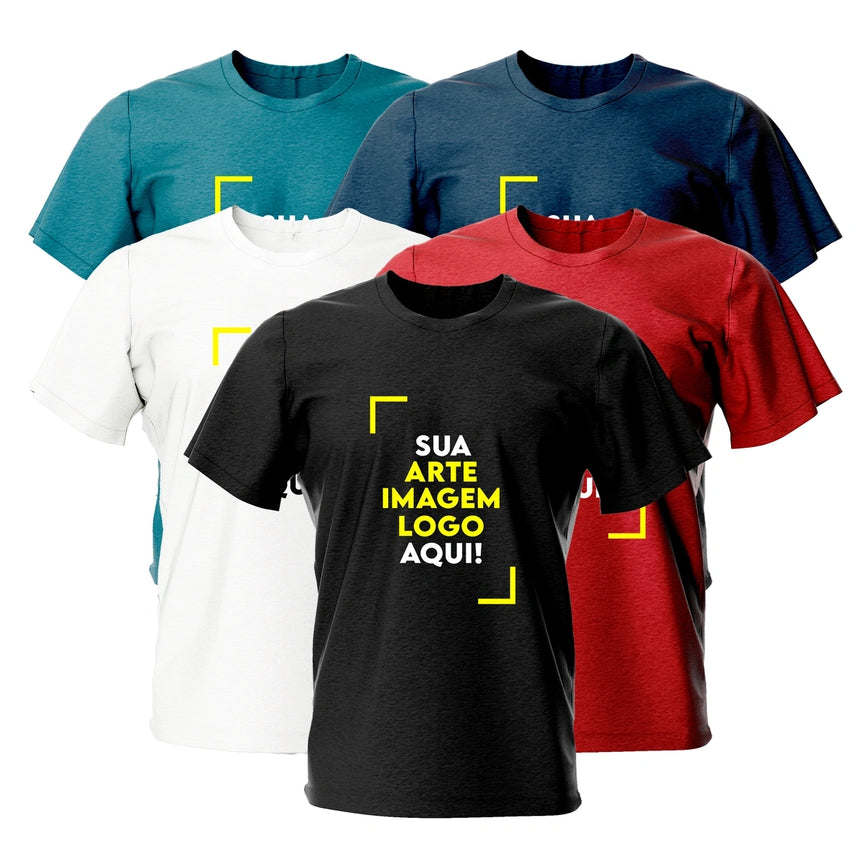 Kit 3 Camiseta Personalizada Sua Estampa Aqui