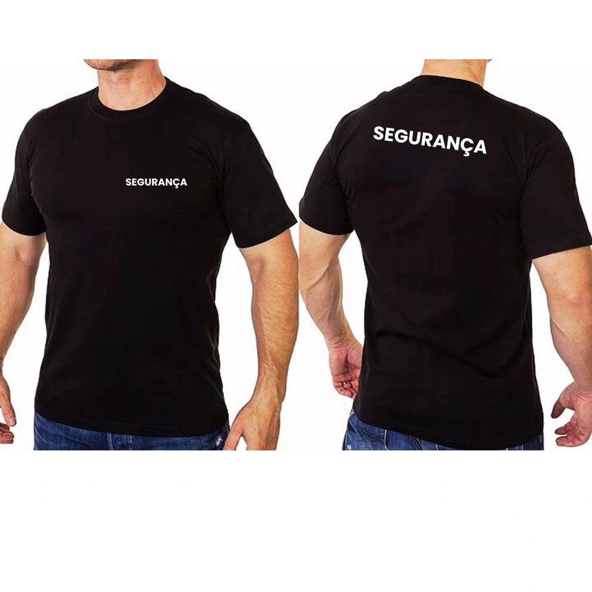 Camiseta de Segurança Vigilante Preto ou Branco